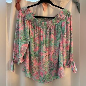 Lilly Pulitzer Multicolor Off-Shoulder Blouse